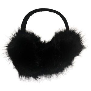 Elegant Black Faux Fur Earmuffs.xm1111
